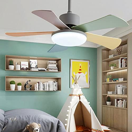 IBalody Yaratıcı kapalı ışıklı tavan fanı Yemek Odası Oturma Odası Yatak Odası Çocuk Odası Dilsiz tavan lambası Fan Aydınlatma